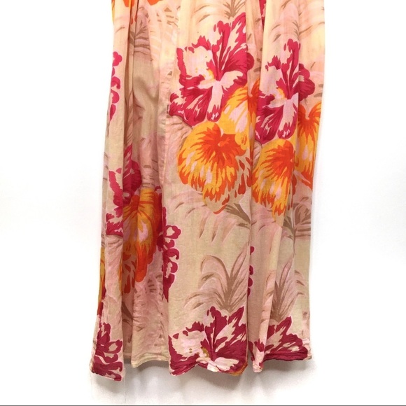 Klozlyne Pink/Orange/Yellow Floral Maxi Dress - Picture 6 of 14